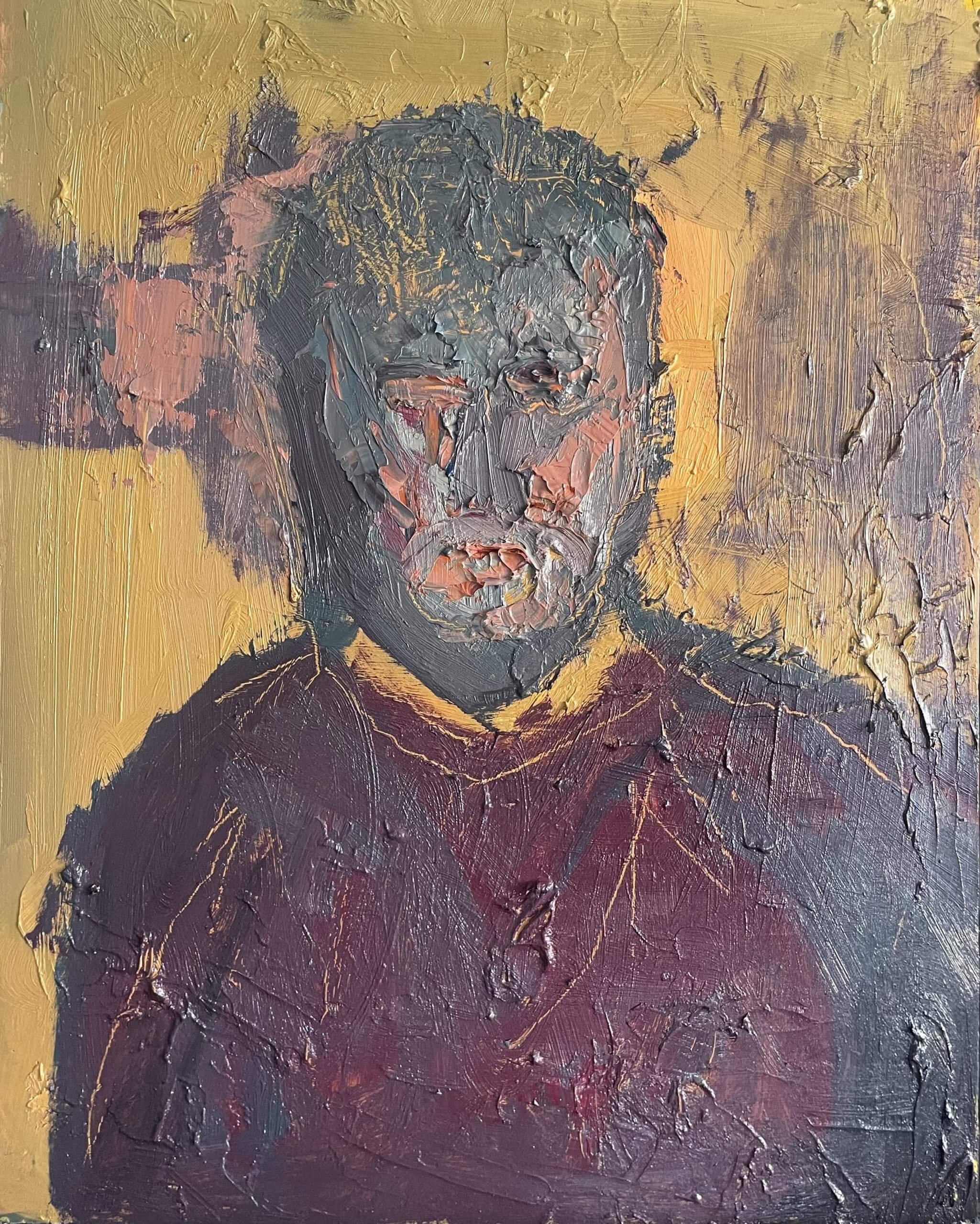 Self-portrait, oil on canvas, 60x40 cm, 2024