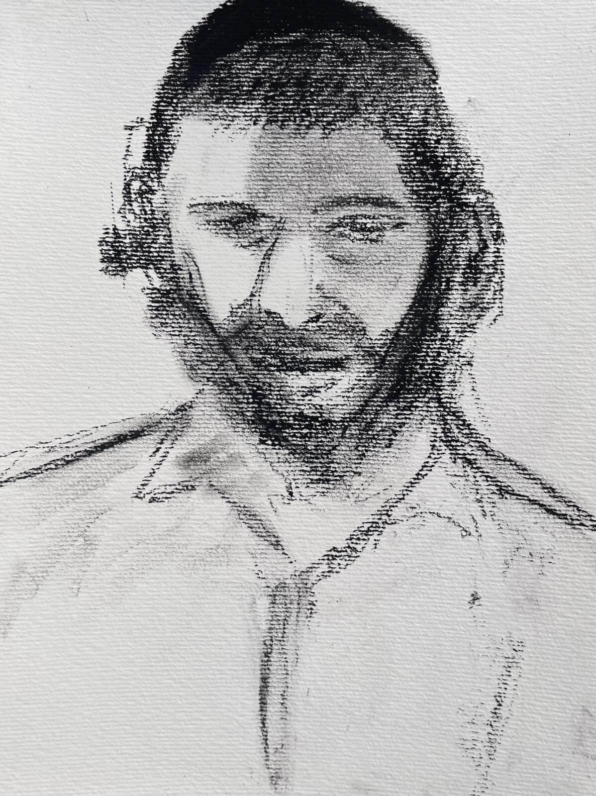 אברהם, charcoal on paper, 29x21 cm, 2024