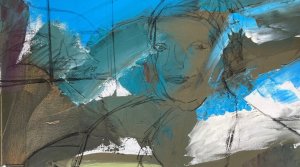 בעיניים עצומות אני רואה טוב יותר, oil on canvas, 60x80 cm, 2025