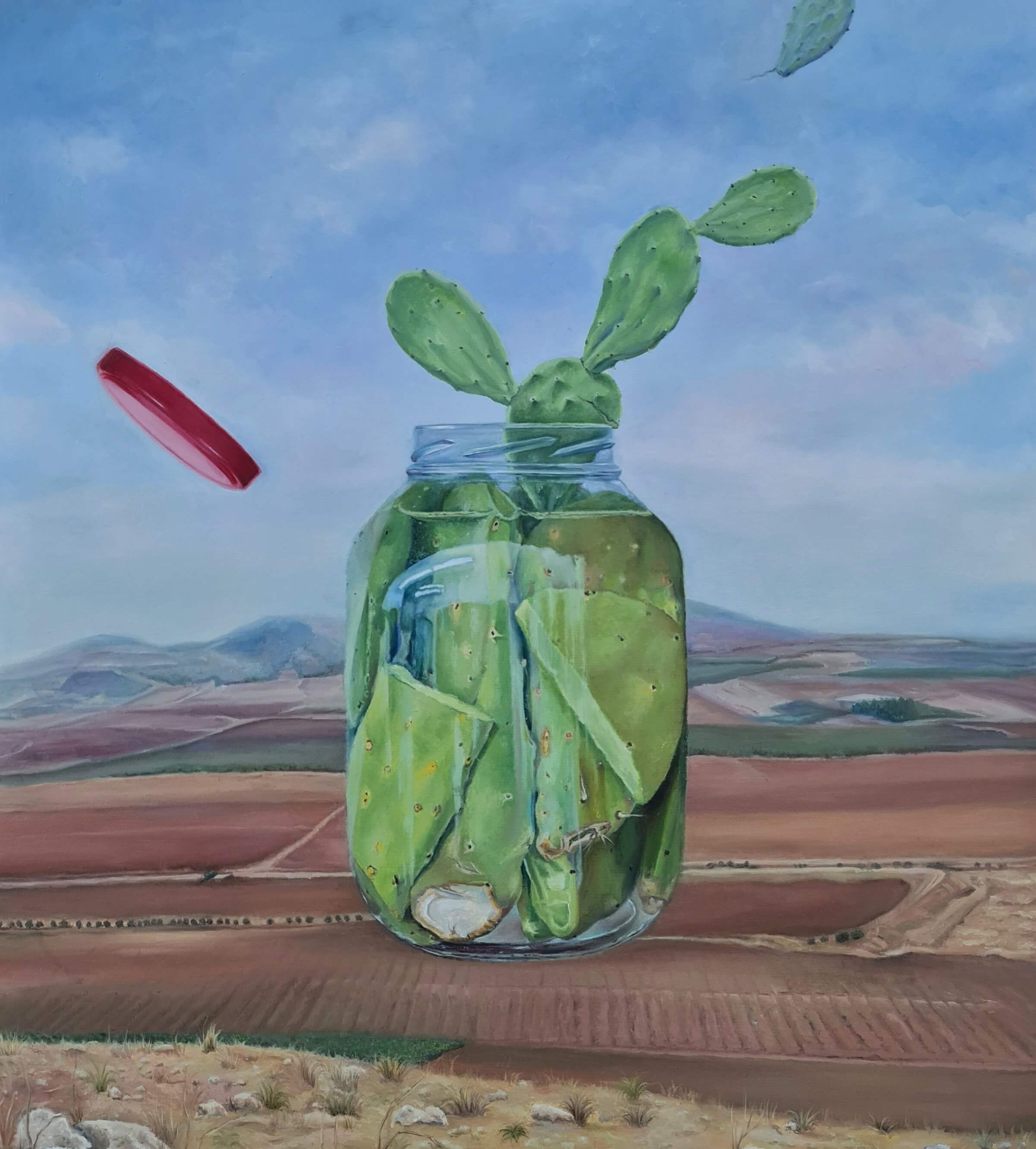 רגע לפני החנק, 2021, שמן על בד, 10090 ס"מ רגע לפני החנק, 2021, שמן על בד, 100\90 ס"מ