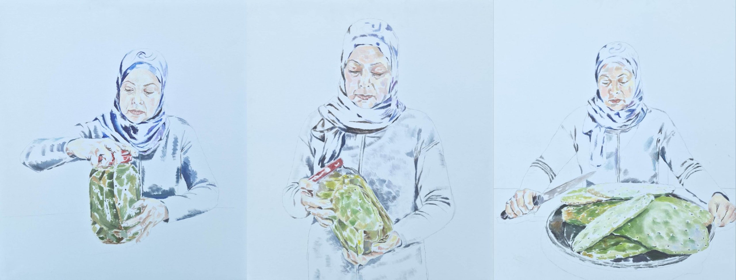 מתוך הסדרה: אני הצבר, 2021, שמן על בד, 90x80 ס"מ מתוך הסדרה: אני הצבר, 2021, שמן על בד, 90x80 ס"מ