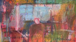 I am against myself - oil pastel on paper 29x21 cm, 2024