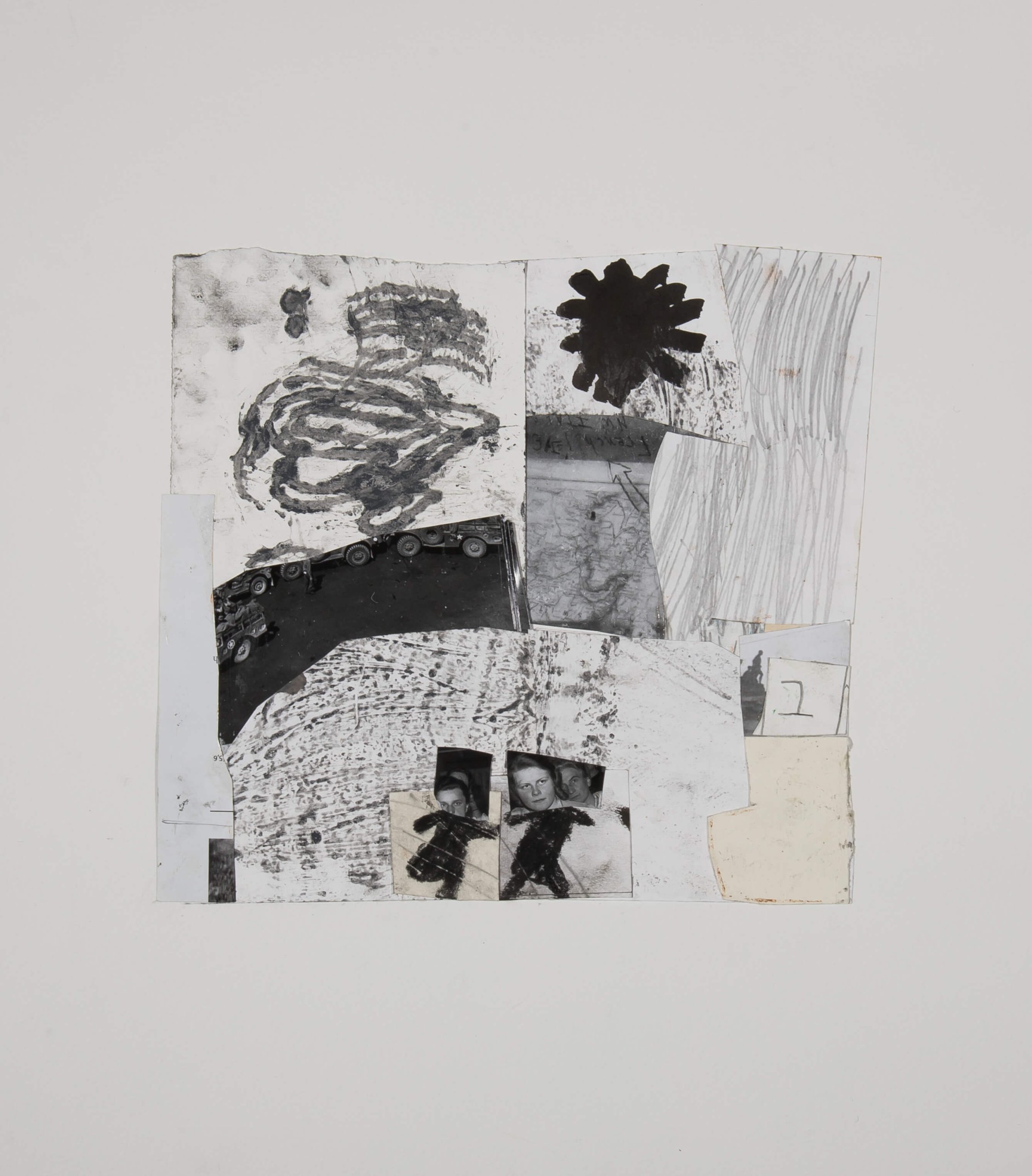 Hand in Hand, 2025, 40x35 overall, Collage and drawing on paper Hand in Hand, 2025, 40x35 overall, Collage and drawing on paper
